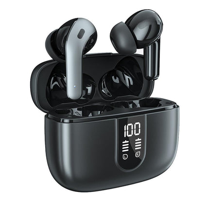 True Wireless Earbuds - LED Power Display - Bluetooth Earphones with Charging Case and Mic