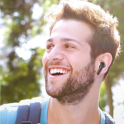 True Wireless Earbuds - LED Power Display - Bluetooth Earphones with Charging Case and Mic