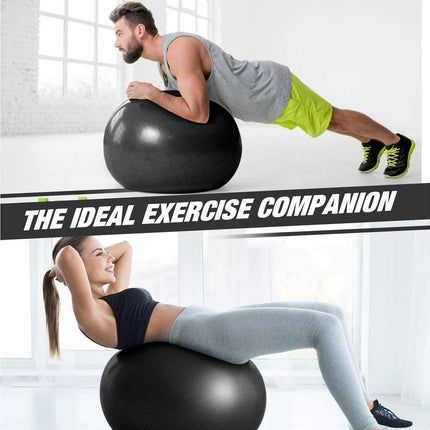 Anti-Burst Exercise Ball, Fitness & Yoga Ball Supports with Quick Pump for Gym, Chair