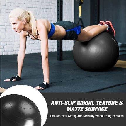 Anti-Burst Exercise Ball, Fitness & Yoga Ball Supports with Quick Pump for Gym, Chair
