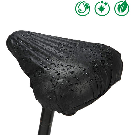 Bicycle Seat Cover, 2pcs Saddle Pad Bicycle, Elastic Waterproof Bicycle Saddle Cover (Black)