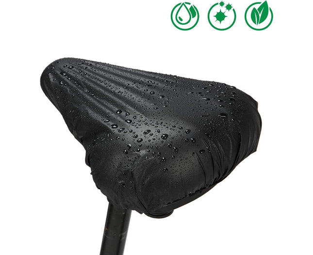 Bicycle Seat Cover 2pcs Saddle Pad Bicycle Elastic Waterproof Bicycle Saddle Cover (Black) V1263-JX-1212