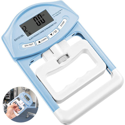 Digital Hand Dynamometer Grip Strength Measurement Meter Auto Capturing Electronic Hand Grip Power - Blue