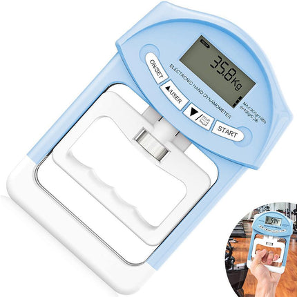 Digital Hand Dynamometer Grip Strength Measurement Meter Auto Capturing Electronic Hand Grip Power - Blue