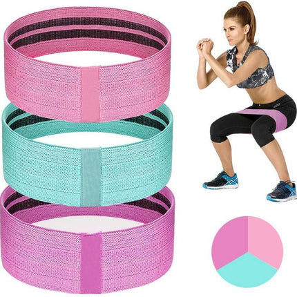 Fitness band [set of 3] Fitness bands / resistance bands set Loop band for 3 resistance levels for buttocks and legs, resistance hip bands