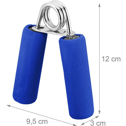 Hand Grip Strengthener,Develop Hand and Forearm Grip Strength for Peak Performance in Sports. Perfect Equipment for Gyms - Bonus Foam Sleeves - Blue