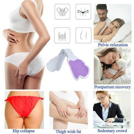 Hip Trainer, Thigh Master, Pelvic Floor Strengthening Device Women, Trainer for Postpartum Rehabilitation, Thigh Toner Workout Exerciser - Purple
