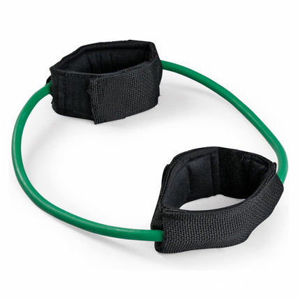 Leg Resistance Band Exercise Cord with Non-Slip Padded Ankle Cuffs - Green