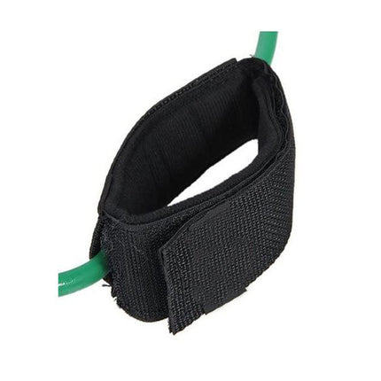 Leg Resistance Band Exercise Cord with Non-Slip Padded Ankle Cuffs - Green
