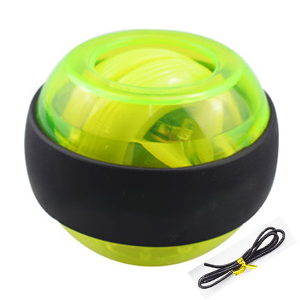 Metal Core Wrist Exerciser Wrist Strengthener Gyro Ball with LED Light - Green