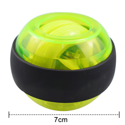 Metal Core Wrist Exerciser Wrist Strengthener Gyro Ball with LED Light - Green