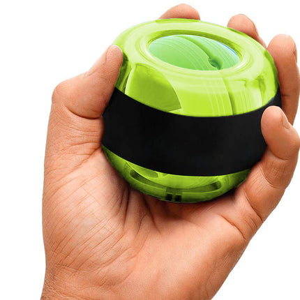 Metal Core Wrist Exerciser Wrist Strengthener Gyro Ball with LED Light - Green