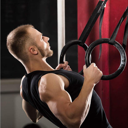 Nylon triceps rope twisted rope triceps cord to pull down with non-slip handles - biceps, triceps, gym or at home - Black