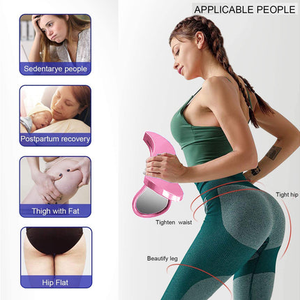 Pelvis Floor Muscle Medial Exerciser Hip Muscle&Inner Thigh Trainer Correction Beautiful Buttocks for Women - Pink