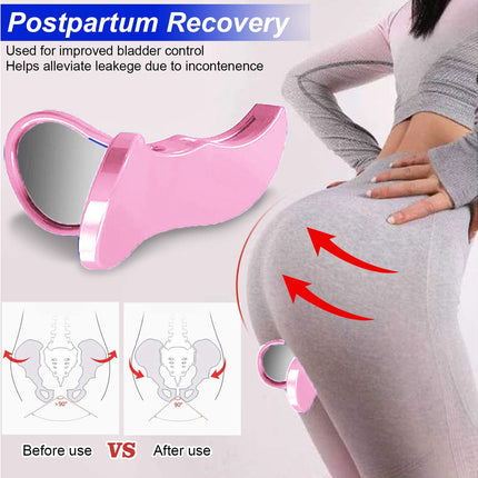 Pelvis Floor Muscle Medial Exerciser Hip Muscle&Inner Thigh Trainer Correction Beautiful Buttocks for Women - Pink