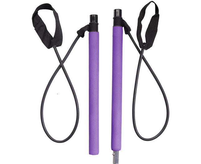Pilates Exercise Stick Kit Portable Compact 3-Section Yoga Resistance Bands for Legs and Butt Pilates – product detail