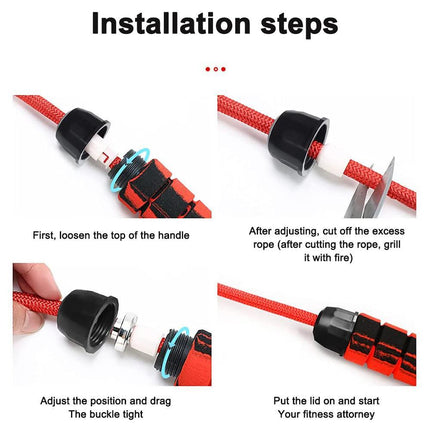 Weighted Jump Rope for Adult Fitness - Long for Cardio Exercise Workouts, Non-Slip Handles - Red