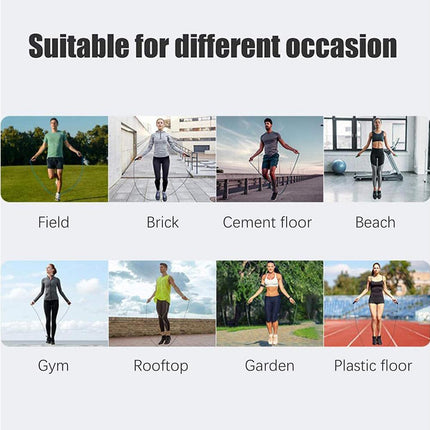 Weighted Jump Rope for Adult Fitness - Long for Cardio Exercise Workouts, Non-Slip Handles - Red