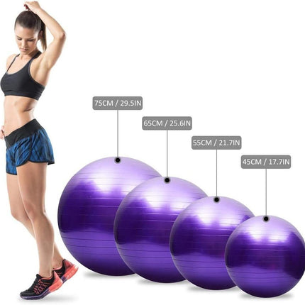 Yoga ball, anti-burst, thickened, stability, balance ball, pilates, barre, physiotherapy, exercise ball, gift, air pump
