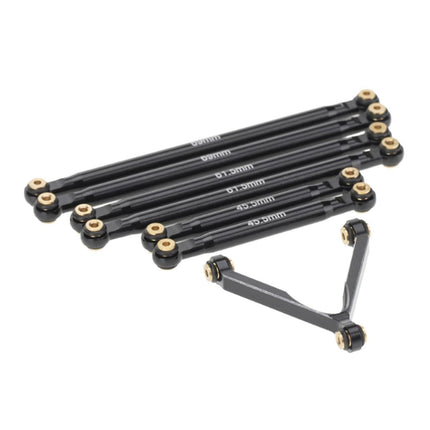 1 Set Tie Rod Kit Upgrade Replacement Black Perfect Matching Rod Link Linkage Kit for Axial SCX24 Accessories