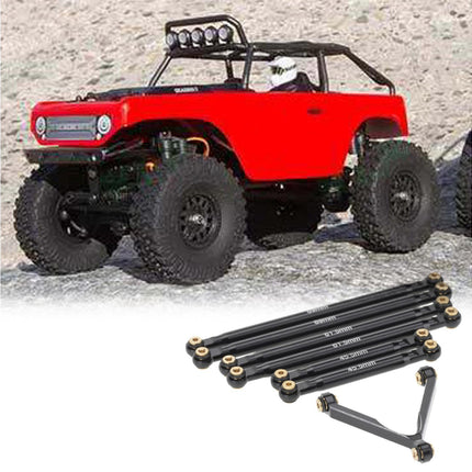 1 Set Tie Rod Kit Upgrade Replacement Black Perfect Matching Rod Link Linkage Kit for Axial SCX24 Accessories