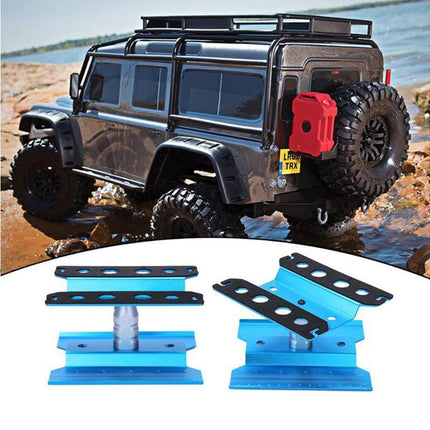 Metal Repair Station Stand Platform for 1/8 1/10 1/16 Remote Control Crawl Car Blue