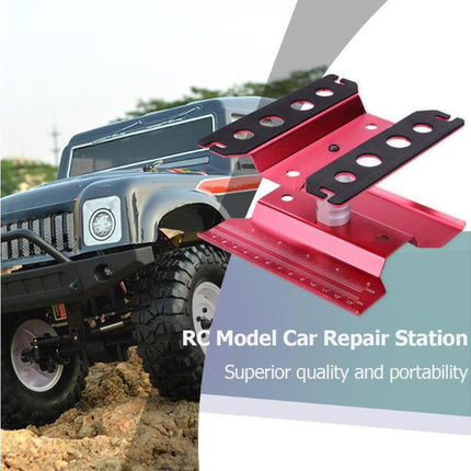 Metal Repair Station Stand Platform for 1/8 1/10 1/16 Remote Control Crawl Car Blue