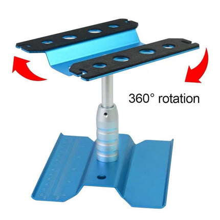 Metal Repair Station Stand Platform for 1/8 1/10 1/16 Remote Control Crawl Car Blue