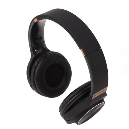 Foldable Bluetooth Headset Multifunction Noise Canceling HiFi Stereo Wireless Bluetooth Headphones Black