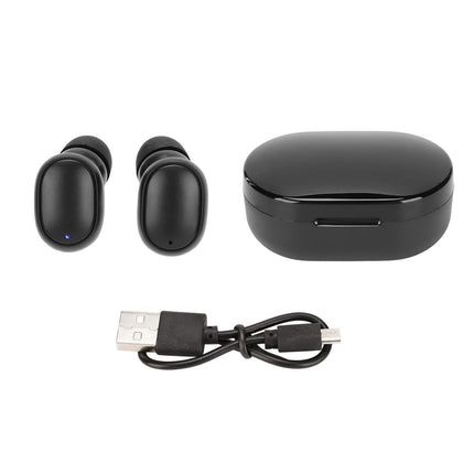 Bluetooth Earbuds Noise Cancelling Stereo Built in Mic Wireless Earphone with Charging Case for Smartphones Tablets