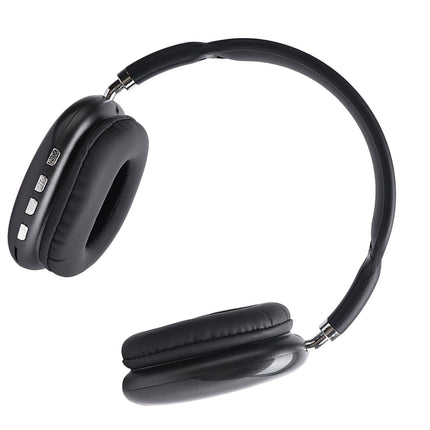 Wireless Bluetooth Headset Bluetooth 5.0 and EDR Stereo Noise Cancelling Lightweight Foldable Bluetooth Headphone Black Type 1