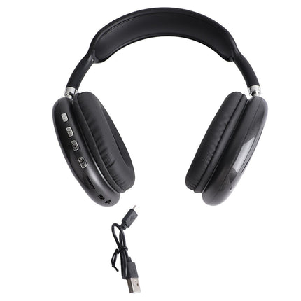 Wireless Bluetooth Headset Bluetooth 5.0 and EDR Stereo Noise Cancelling Lightweight Foldable Bluetooth Headphone Black Type 1