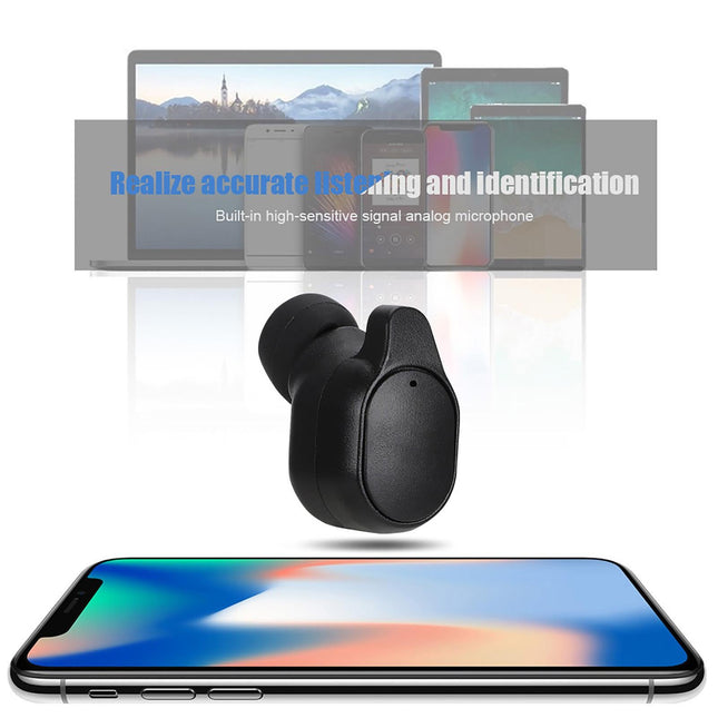 Smart Wireless Bluetooth 5.0 Single Ear Translation Headset Earphone with Charging Box – product detail