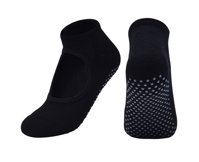 3 Pack Non Slip Grip Yoga Socks for Pilates Barre Home-Black – product detail