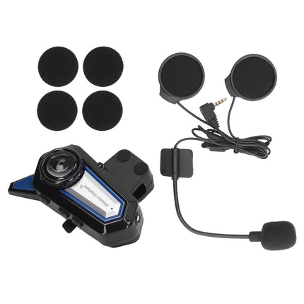 BT31 Motorcycle Bluetooth Helmet Headset Wireless Hands Free Stereo Waterproof Noise Cancelling Headset with Flashlight