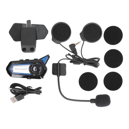 BT31 Motorcycle Bluetooth Helmet Headset Wireless Hands Free Stereo Waterproof Noise Cancelling Headset with Flashlight
