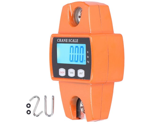 300kg Mini Portable Crane Scale LCD Digital Electronic Hanging Hook Scale Weight Measuring Tool