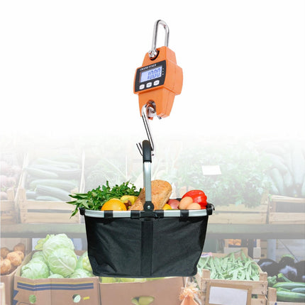 300kg Mini Portable Crane Scale LCD Digital Electronic Hanging Hook Scale Weight Measuring Tool