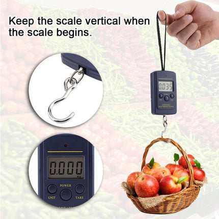 40kg/10g Electronic Scale Digital Hanging Luggage Portable Scale with Hook