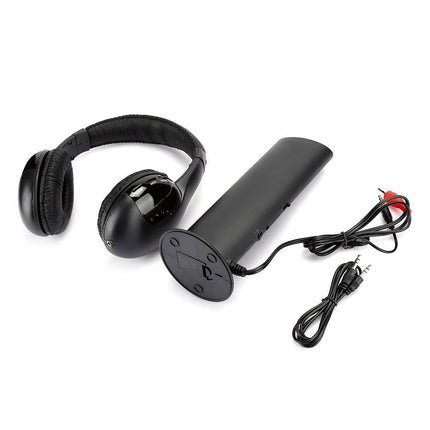5 in 1 FM Wireless Headset Built in Microphone Earphone Headset with Charging Stand