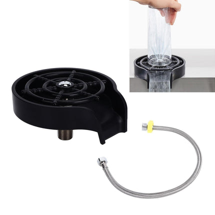 Cup Washer for Club Bar Home Kitchen G1/2 Interface Quick Cleaning Detachable Wash Basin Press Glass Rinser