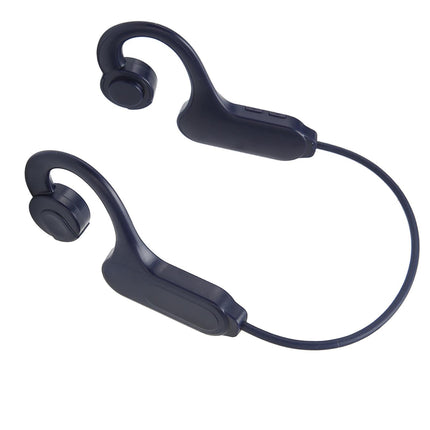 Bone Conduction Headphones Bluetooth 5.3 LED Digital Display IPX5 Waterproof Wireless Earphones for Sports Blue