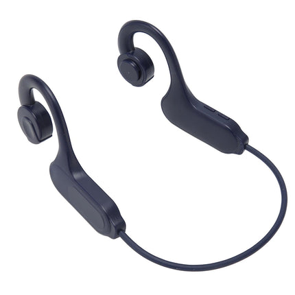 Bone Conduction Headphones Bluetooth 5.3 LED Digital Display IPX5 Waterproof Wireless Earphones for Sports Blue