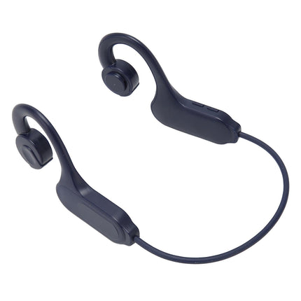 Bone Conduction Headphones Bluetooth 5.3 LED Digital Display IPX5 Waterproof Wireless Earphones for Sports Blue