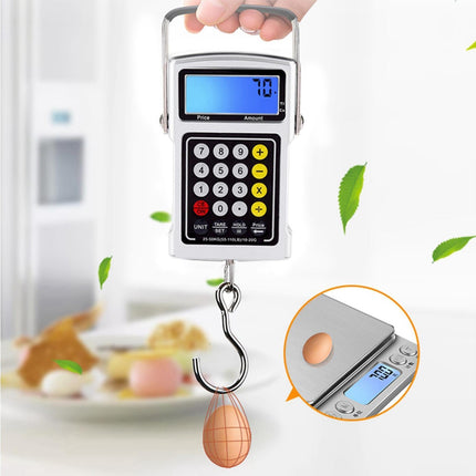 Electronic Fish Hook Scale 50Kg Luggage Weighing 7 in 1 Digital Hanging Scales