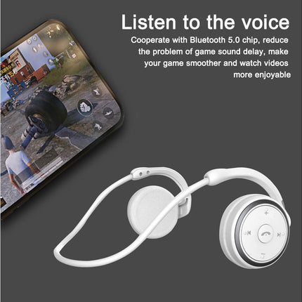 Neckband Headphones - Lightweight Foldable - Wireless Sweatproof Sports Headset with Mic