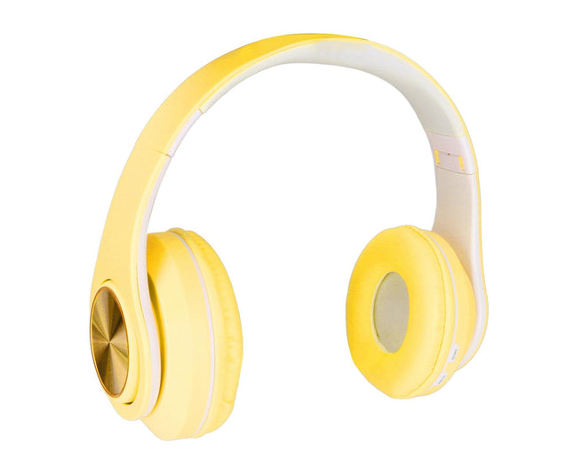 Bluetooth Headset Noise Reduction Foldable Over Ear Wireless Headphone with Colorful Light for Phone Laptop