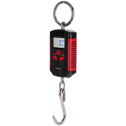 Portable Electronic Hanging Scale Digital LCD Backlit Display kg/lb/JIN 200KG W/HookRed Frame