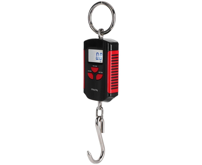 Portable Electronic Hanging Scale Digital LCD Backlit Display kg/lb/JIN 200KG W/HookRed Frame – product detail