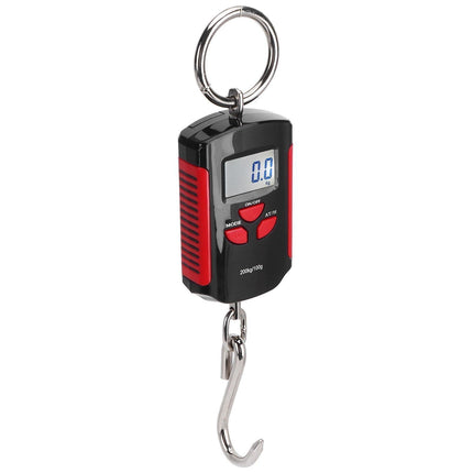 Portable Electronic Hanging Scale Digital LCD Backlit Display kg/lb/JIN 200KG W/HookRed Frame